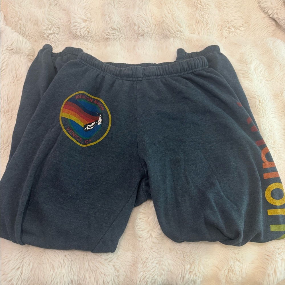 AVIATOR NATION SWEATPANTS - CHARCOAL